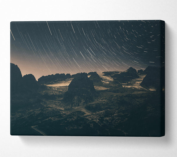  A Canvas Print of Gray Mountain Star Trails Canvas Print