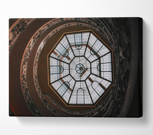  A Canvas Print of Brown Glass Spiral Canvas Art