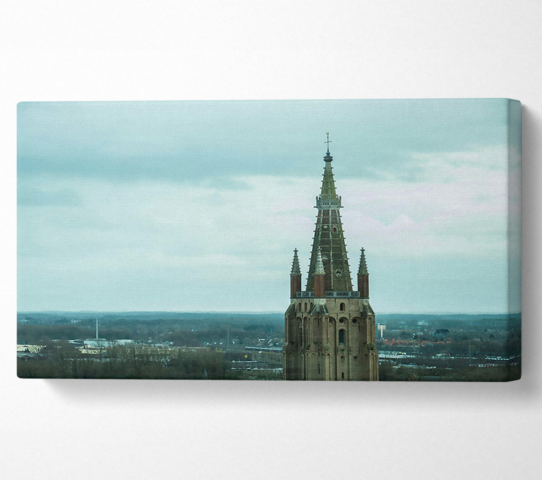  A Canvas Print of Pale Blue Spire Canvas Wall Art