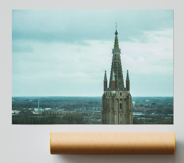 Pale Blue Spire Poster