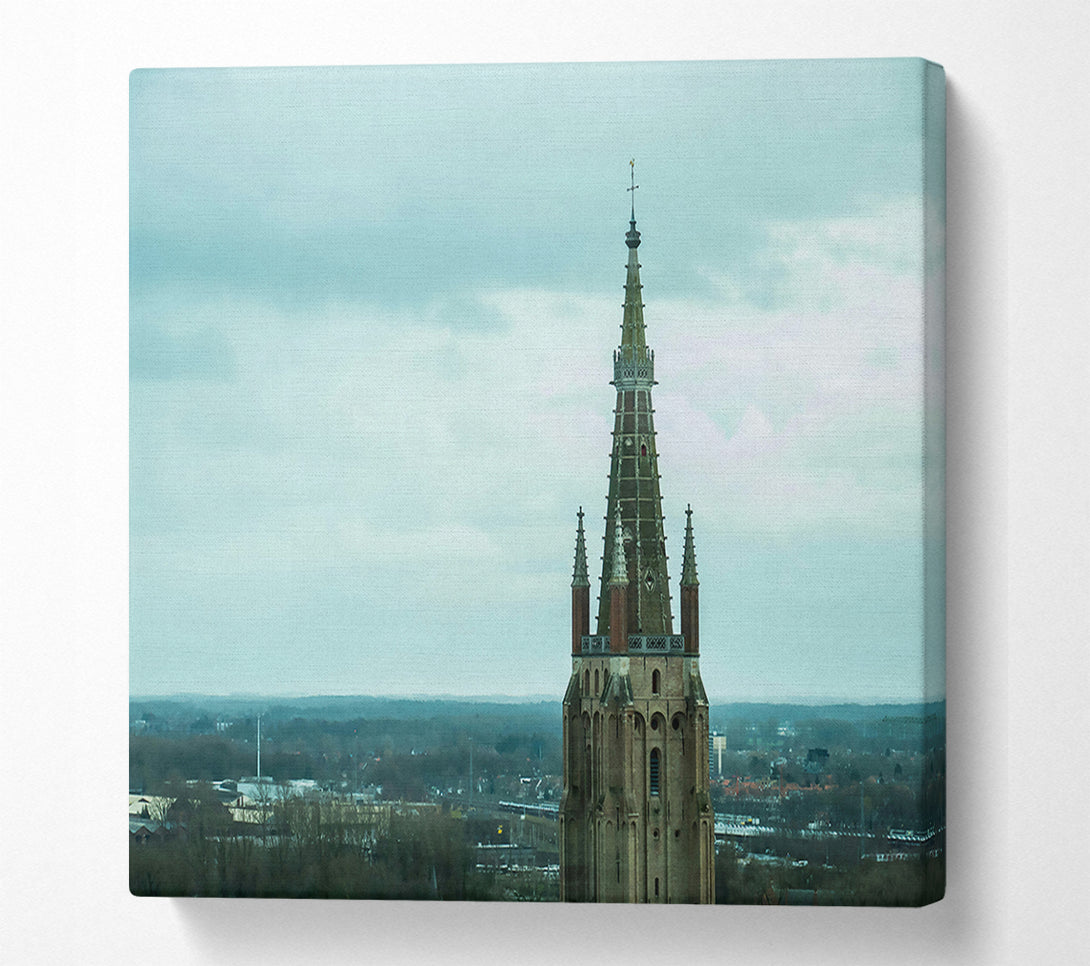  A Canvas Print of Pale Blue Spire Canvas Wall Art
