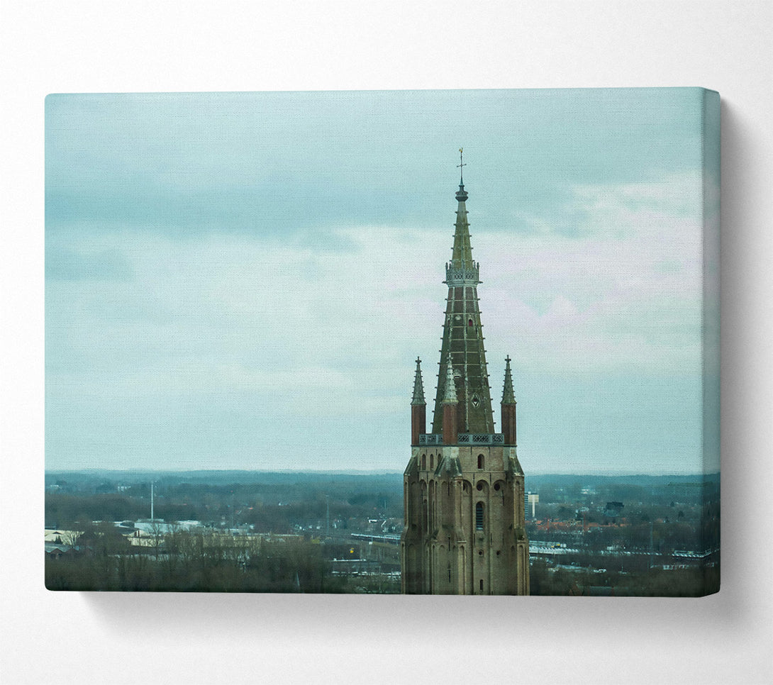  A Canvas Print of Pale Blue Spire Canvas Wall Art