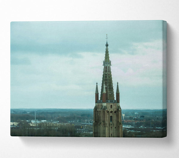  A Canvas Print of Pale Blue Spire Canvas Wall Art