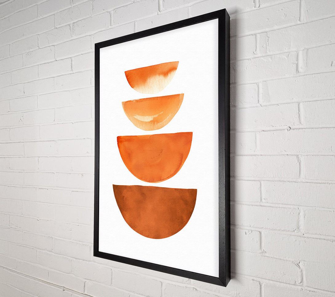  A Canvas Print of Terracotta Stacked Circles Canvas Art
