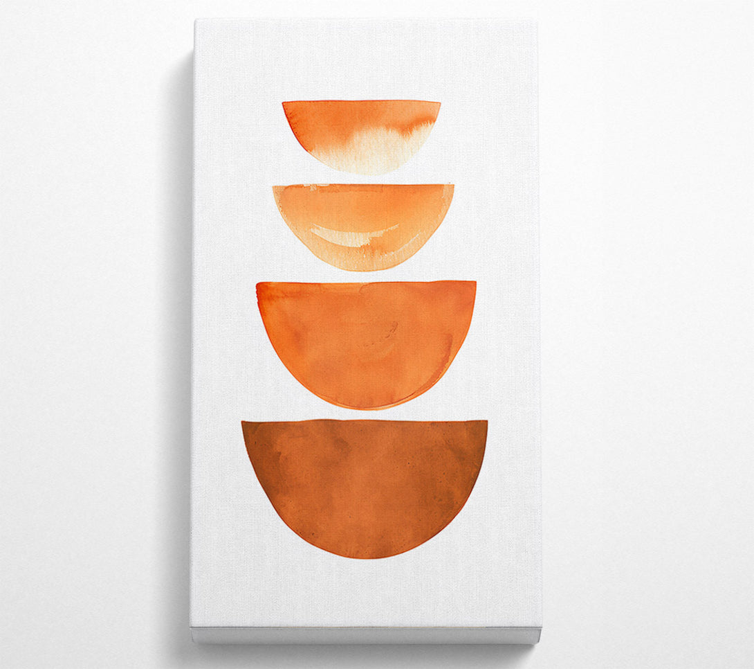 A Canvas Print of Terracotta Stacked Circles Canvas Art