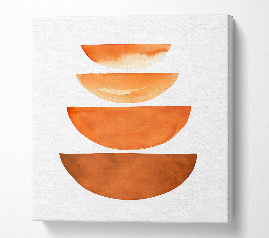  A Canvas Print of Terracotta Stacked Circles Canvas Art