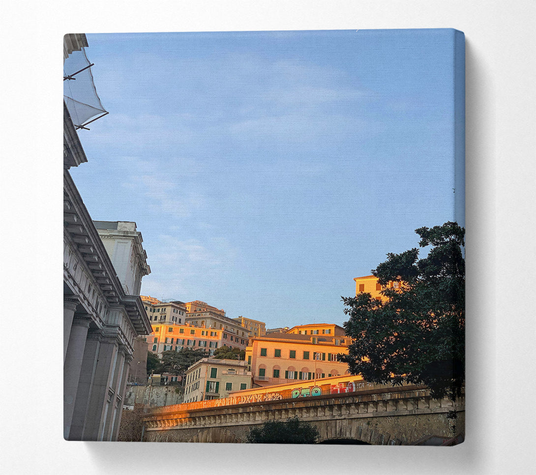  A Canvas Print of Golden Hour Cityscape Canvas Art