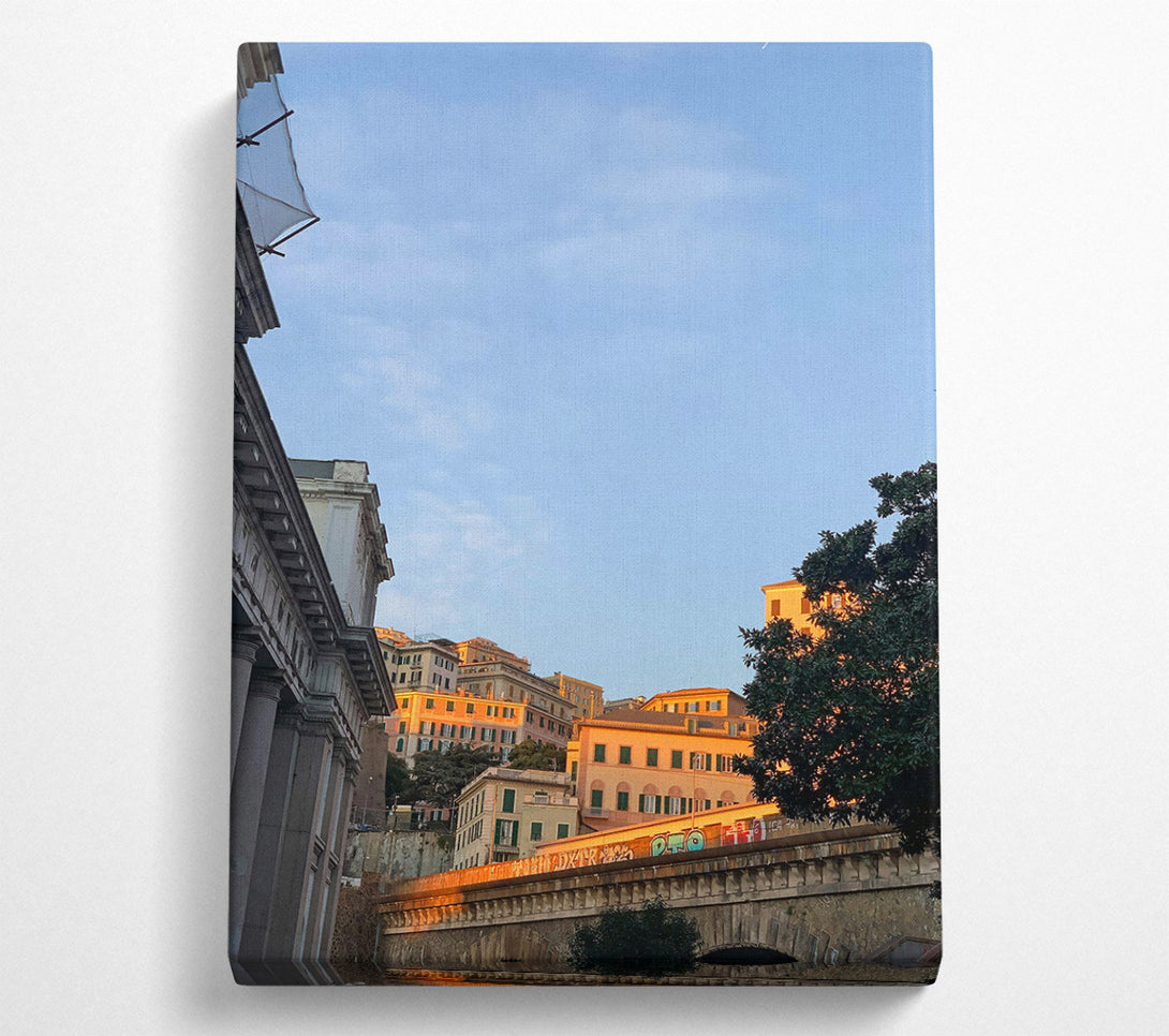  A Canvas Print of Golden Hour Cityscape Canvas Art