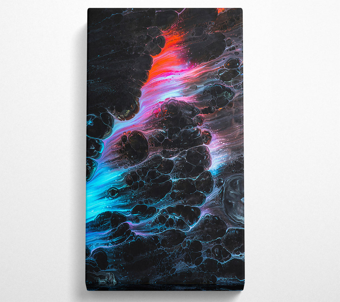  A Canvas Print of Crimson Nebula Drip Canvas Art