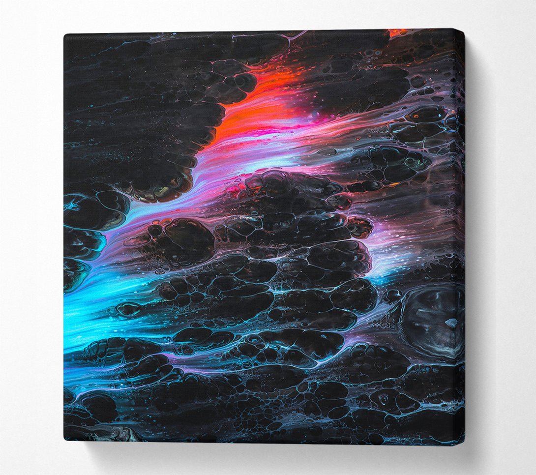  A Canvas Print of Crimson Nebula Drip Canvas Art