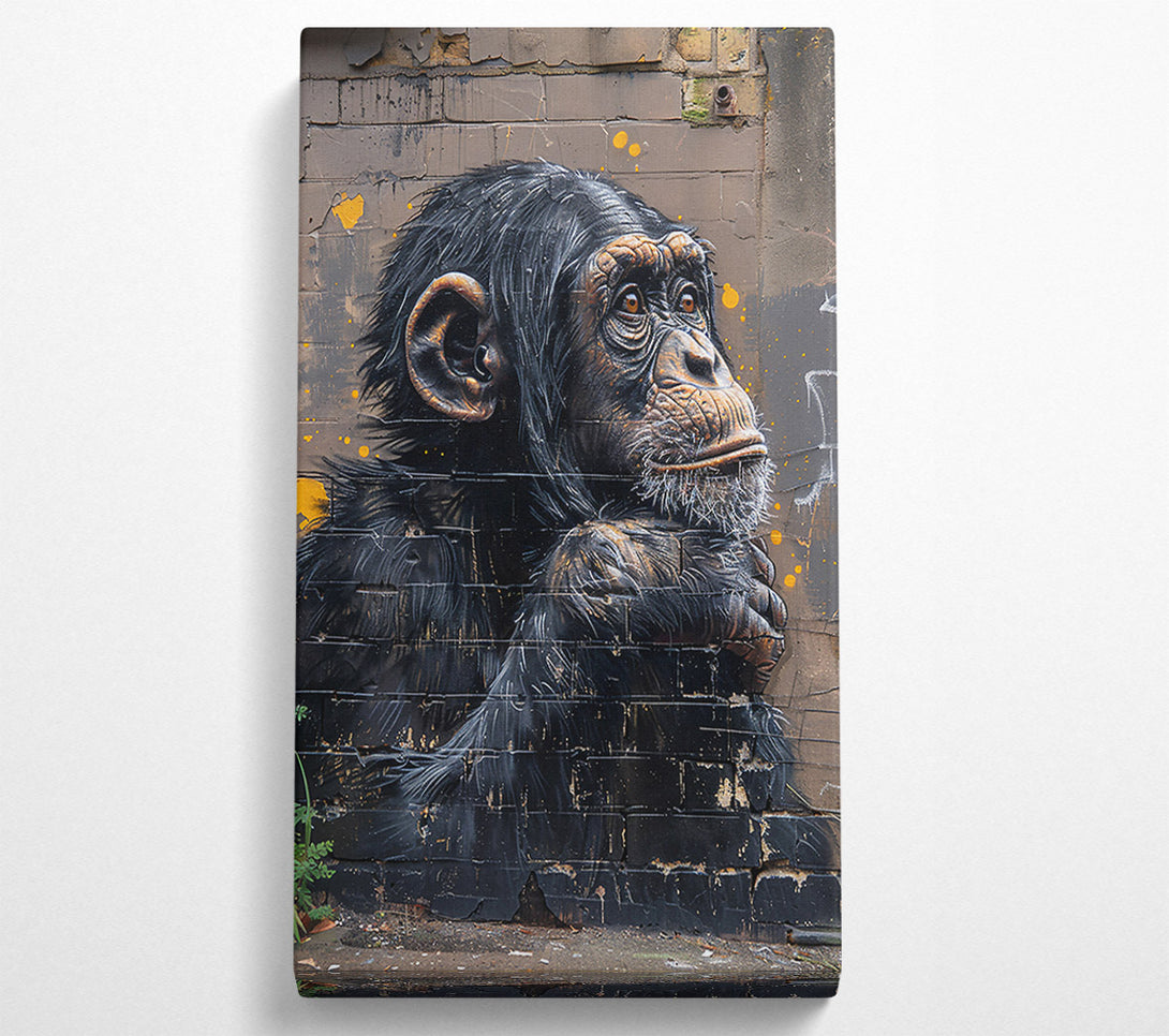  A Canvas Print of Black Thoughtful Glance Canvas Print