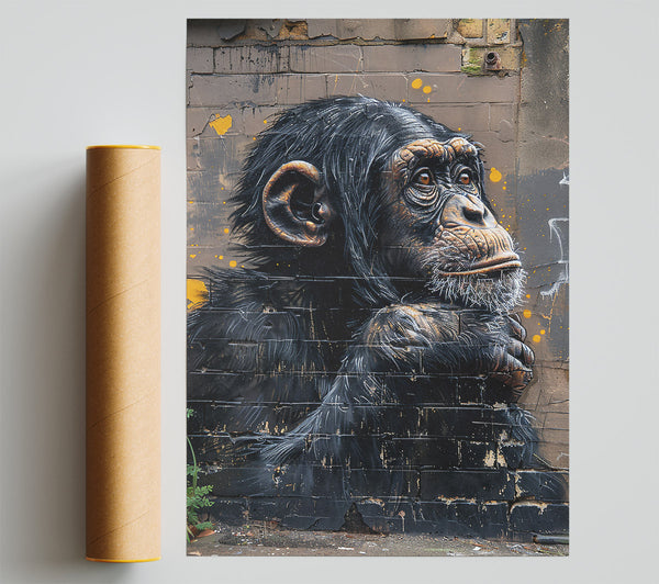Black Thoughtful Glance Poster