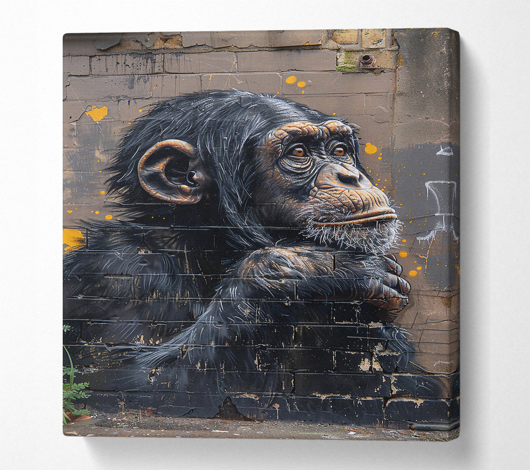  A Canvas Print of Black Thoughtful Glance Canvas Print