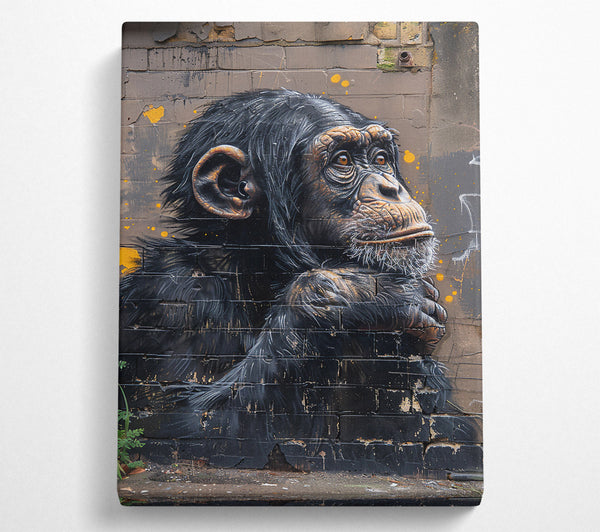  A Canvas Print of Black Thoughtful Glance Canvas Print
