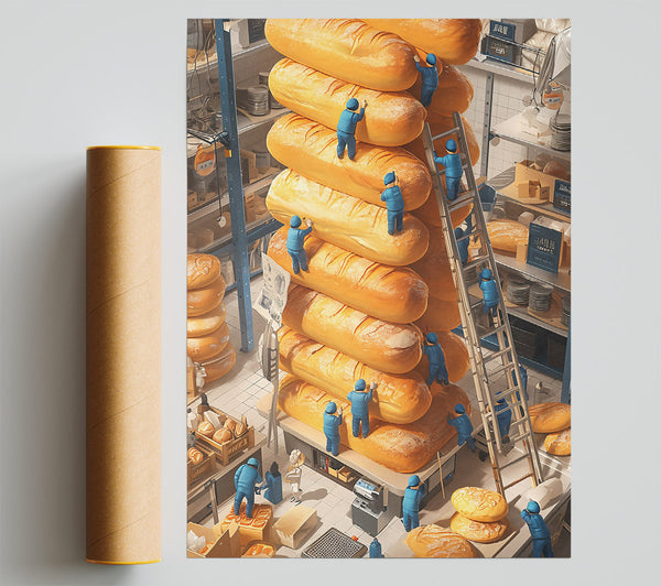 Golden Bread Stack Giclee Print