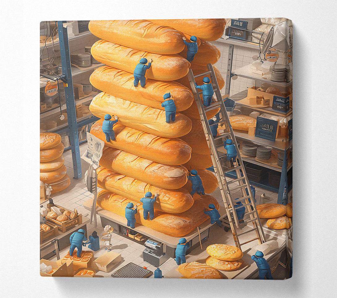  A Canvas Print of Golden Bread Stack Canvas Print