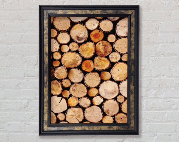 Chopped Wood Framed Print