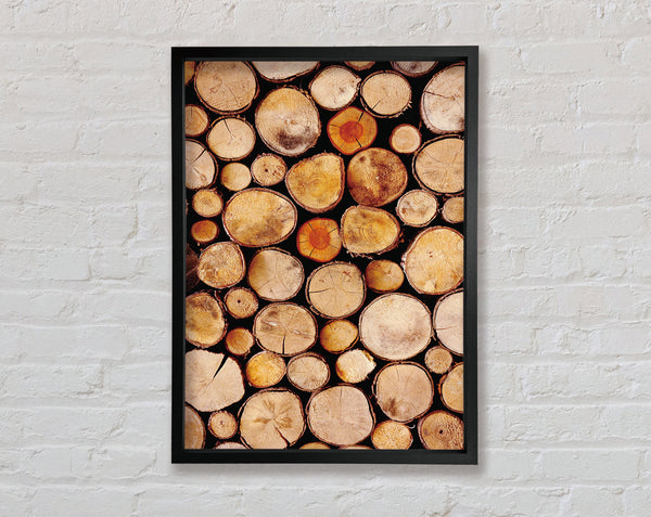 Chopped Wood Framed Print