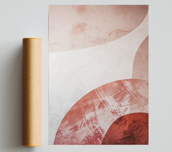 Rust And White Circles Giclee Print