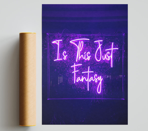 Purple Neon Fantasy Print