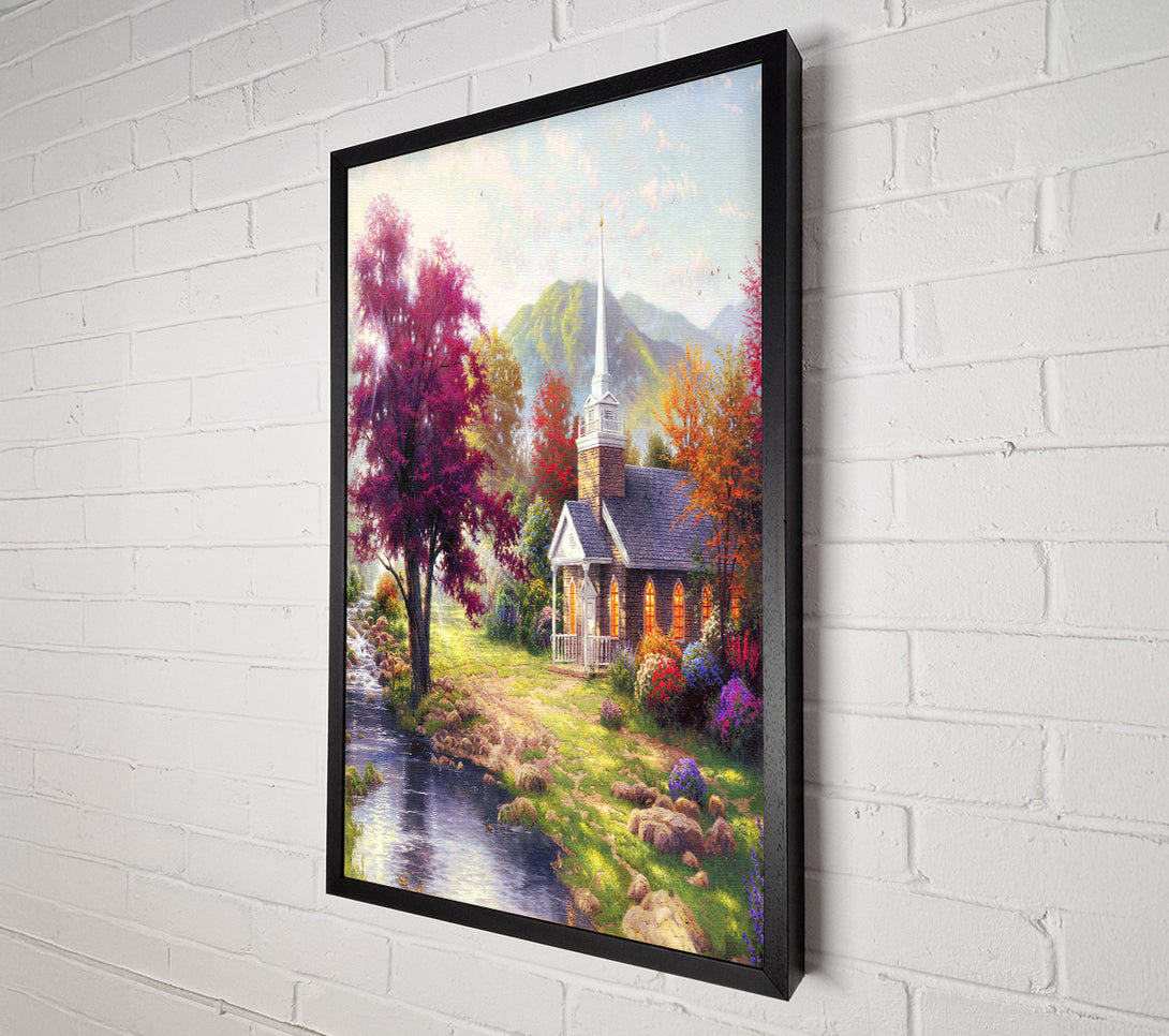  A Canvas Print of Church Autumn Canvas Art