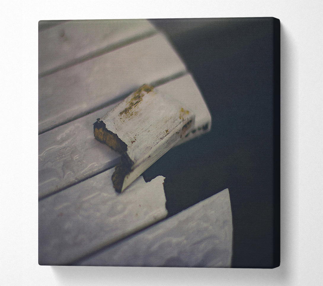  A Canvas Print of White Wooden Ruins Canvas Print
