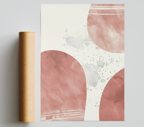 Dusty Rose Splatter Poster