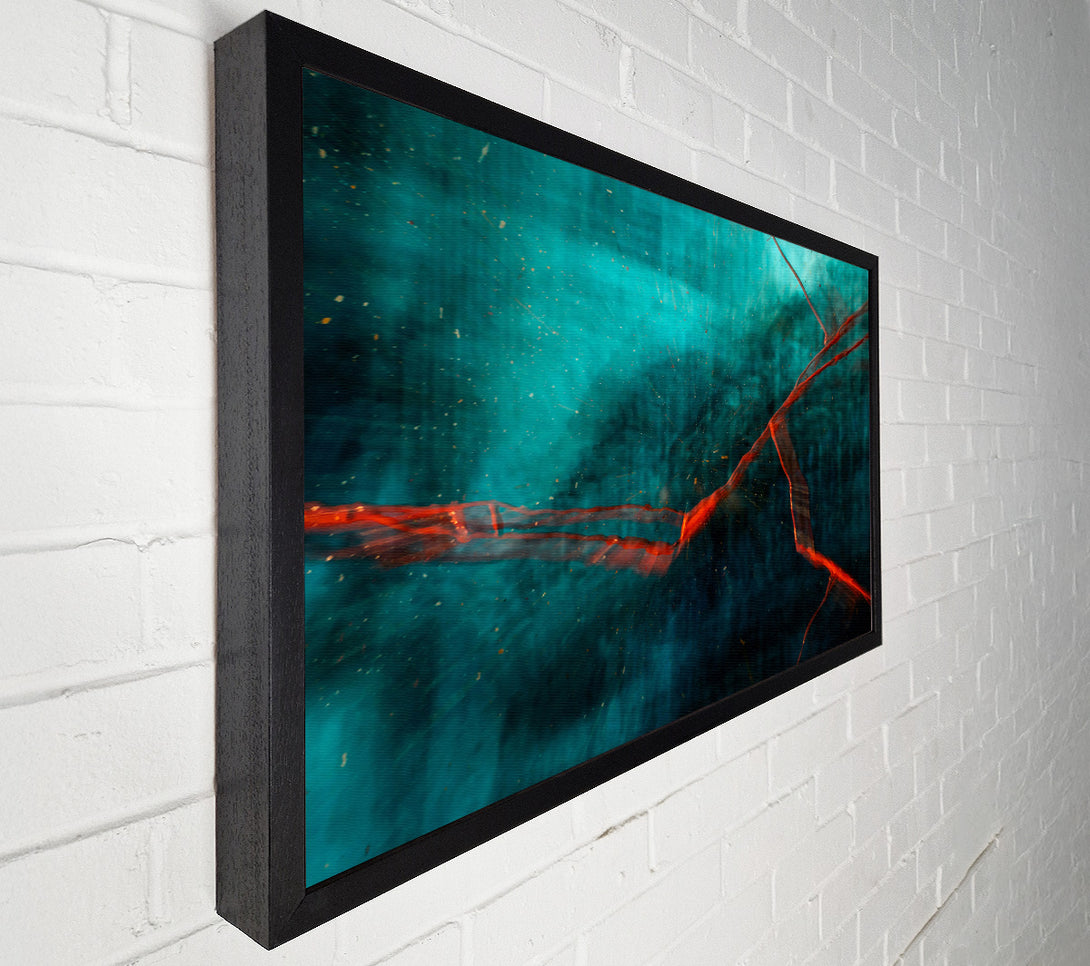  A Canvas Print of Teal Abstract Splatter Canvas Art