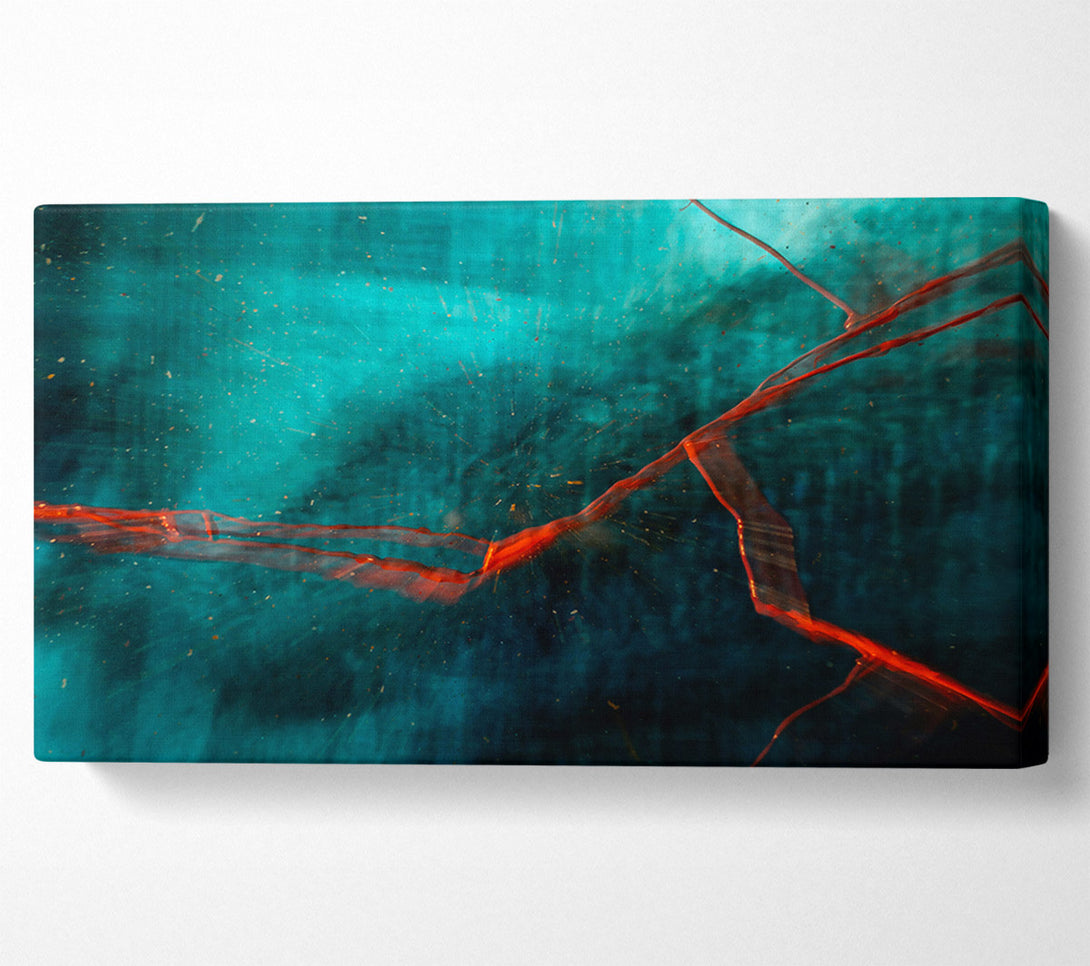  A Canvas Print of Teal Abstract Splatter Canvas Art