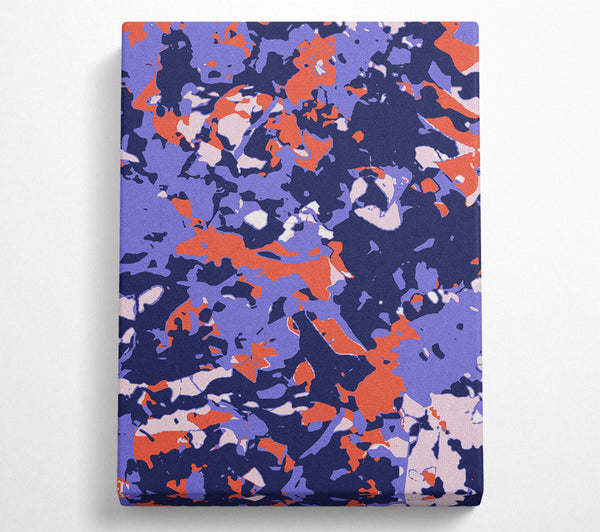  A Canvas Print of Coral And Indigo Abstract Canvas Wall Art