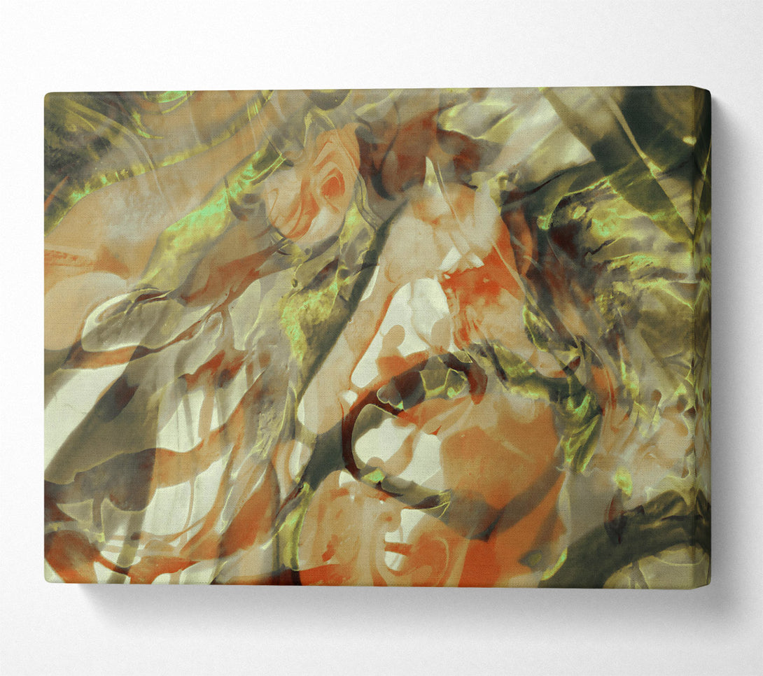  A Canvas Print of Golden Abstract Flow Canvas Print