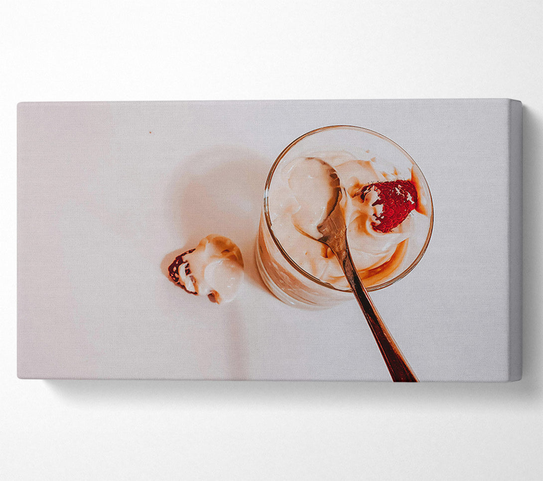  A Canvas Print of Creamy White Dessert Canvas Art