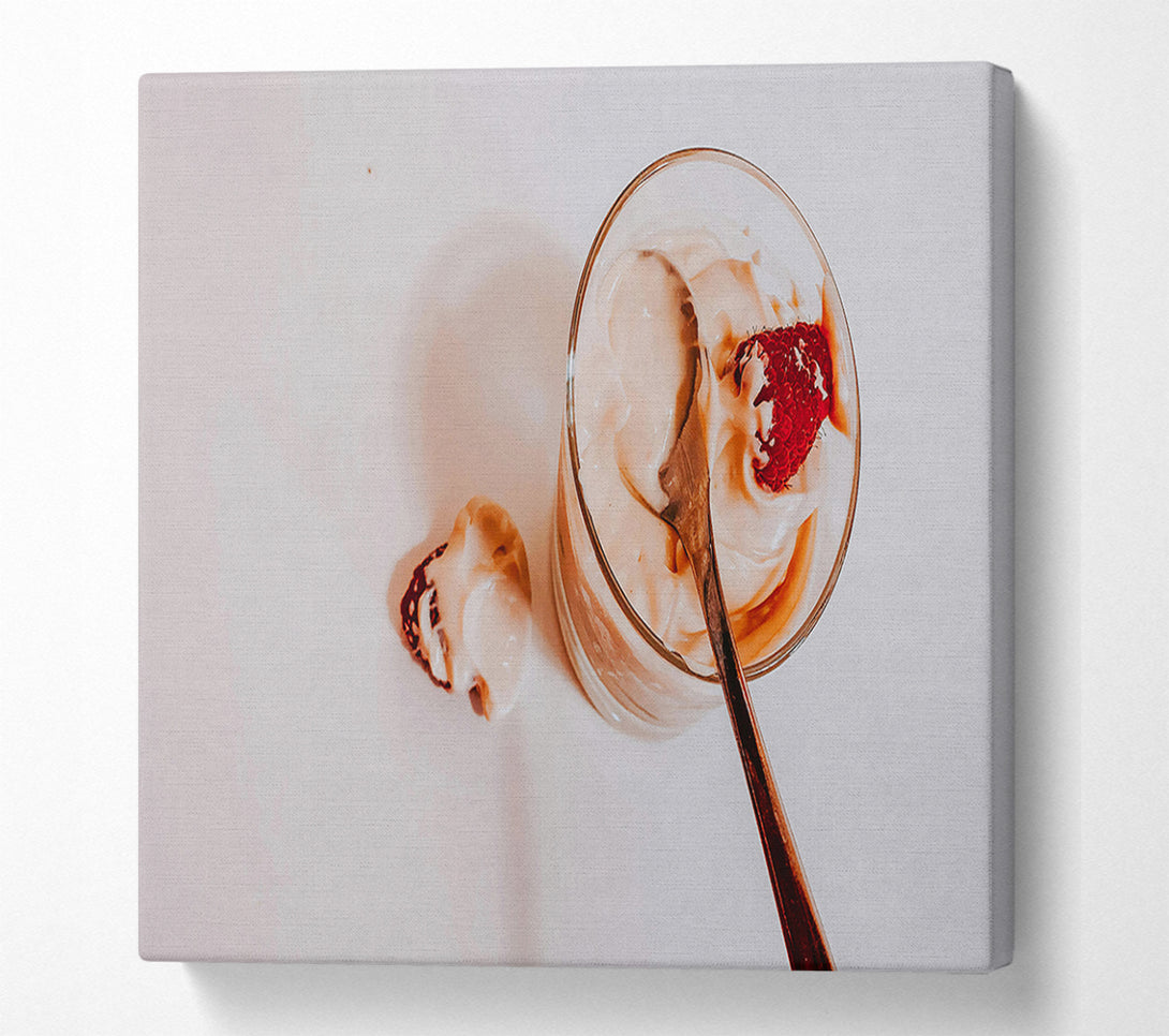 A Canvas Print of Creamy White Dessert Canvas Art