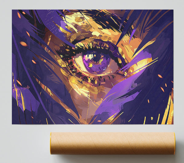 Purple Eye Gaze Print