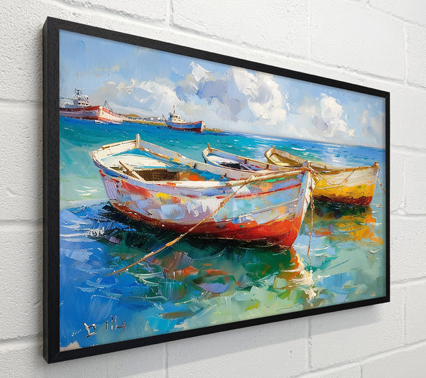 Blue Boats At Rest