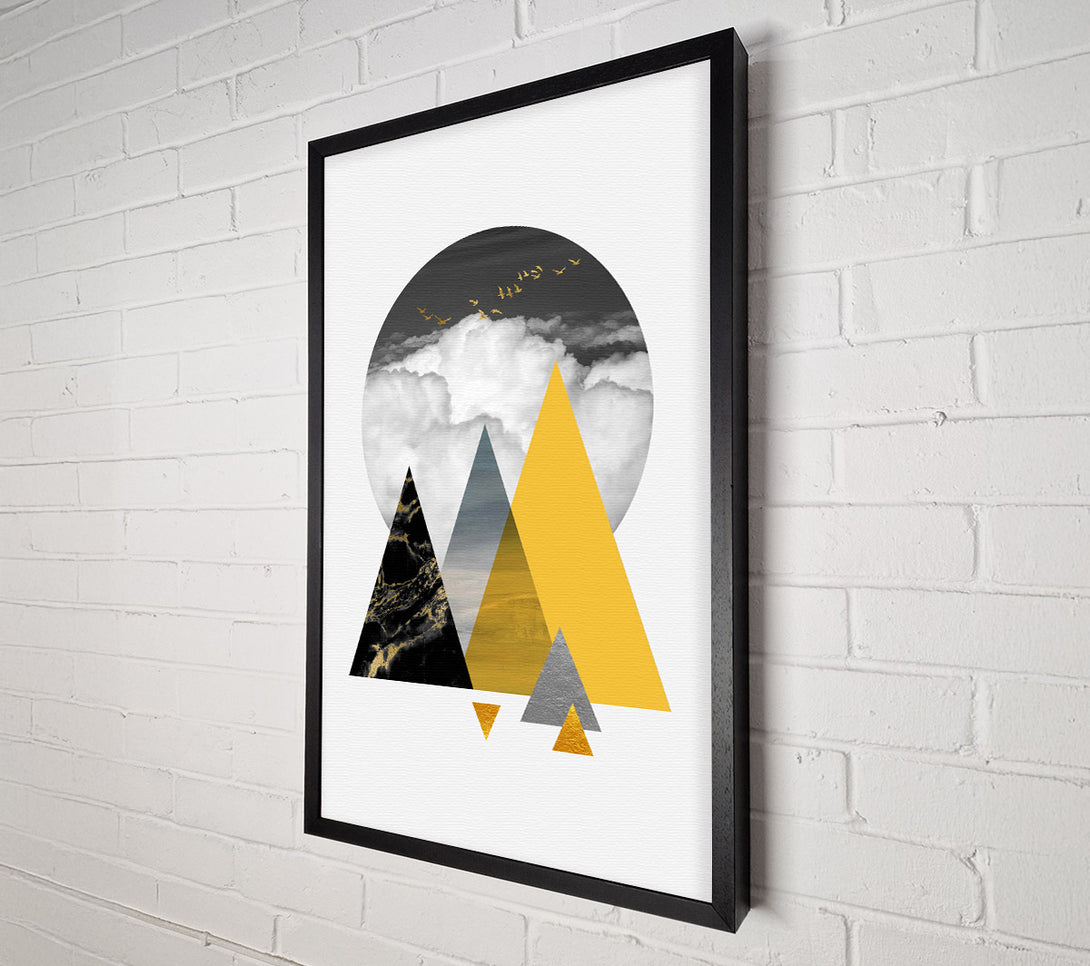  A Canvas Print of Circle Triangle Spheres Canvas Wall Art