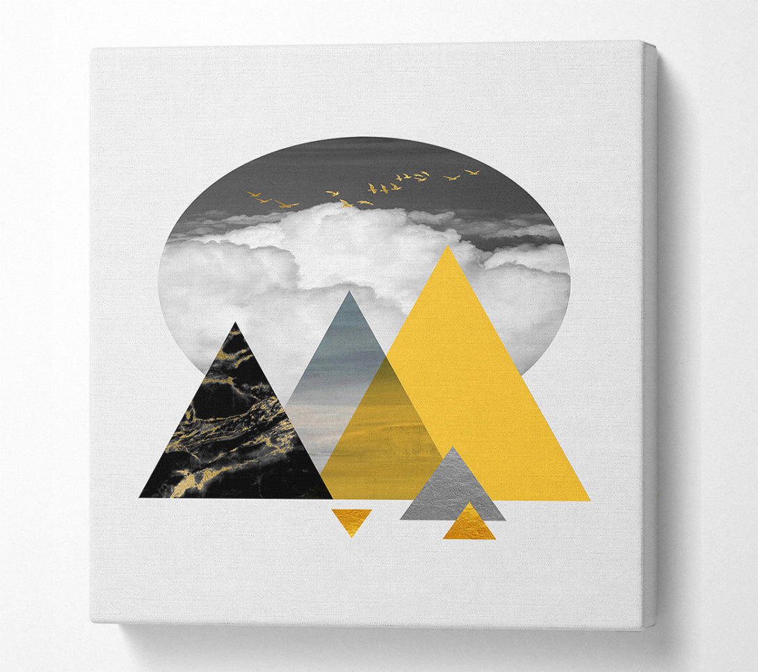  A Canvas Print of Circle Triangle Spheres Canvas Wall Art