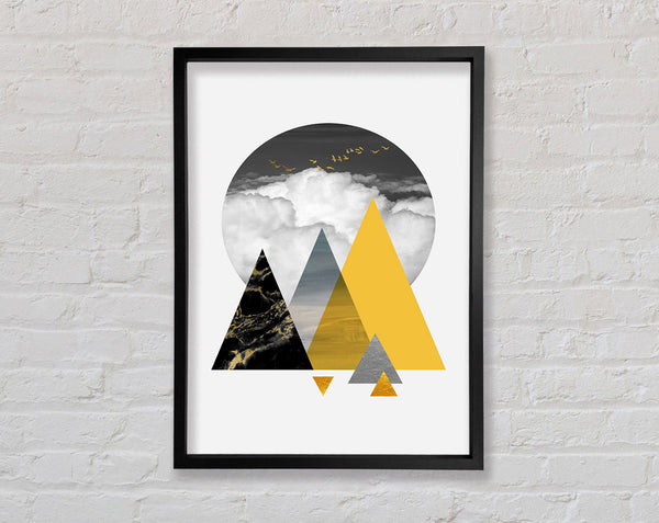 Circle Triangle Spheres Framed Print