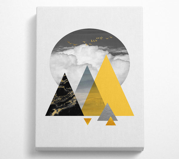  A Canvas Print of Circle Triangle Spheres Canvas Wall Art