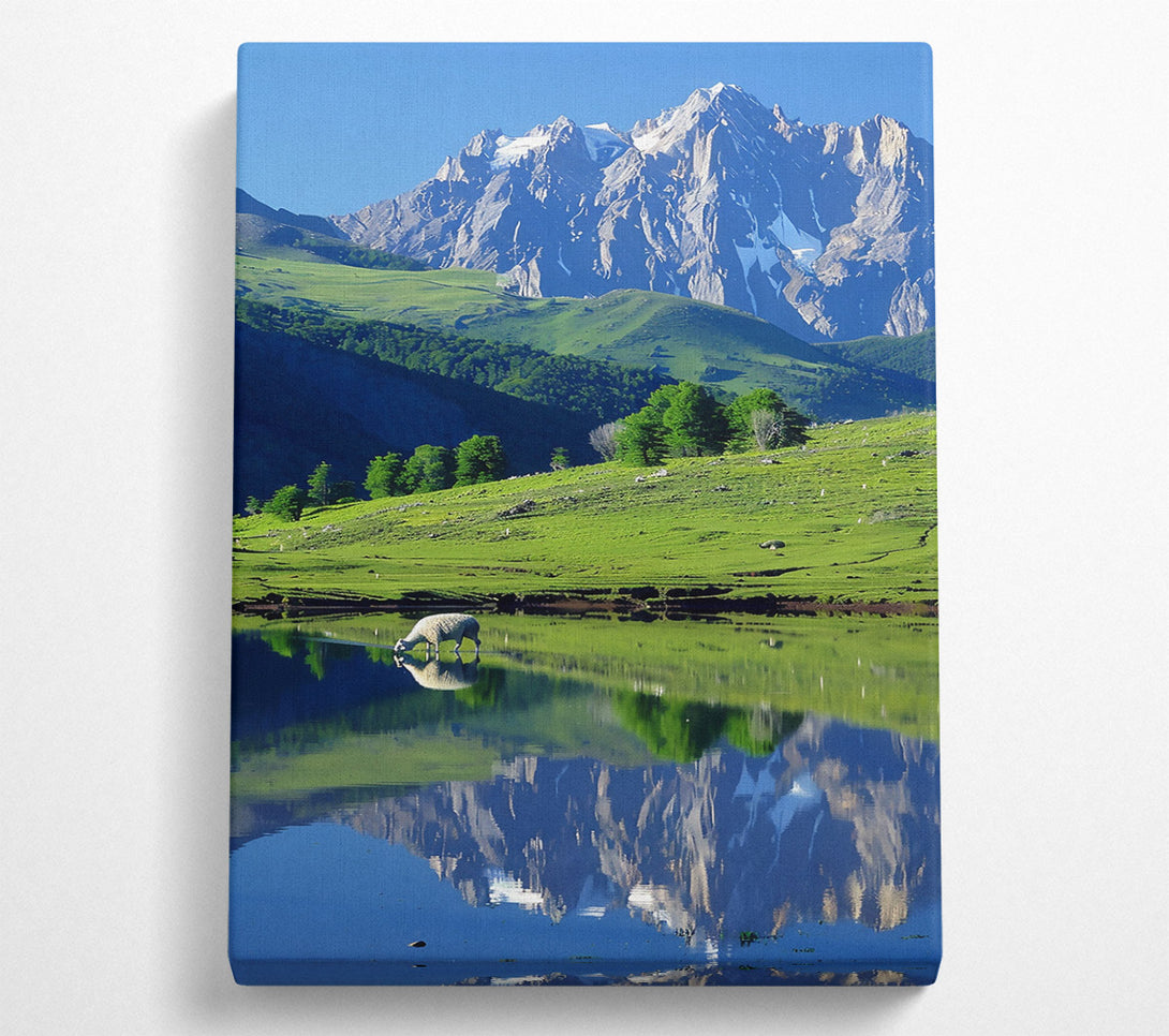  A Canvas Print of Blue Mountain Reflection Canvas Art