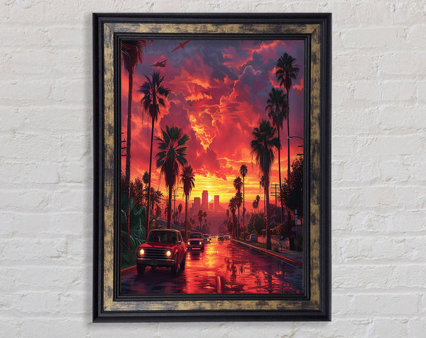 City After The Rain Framed Print