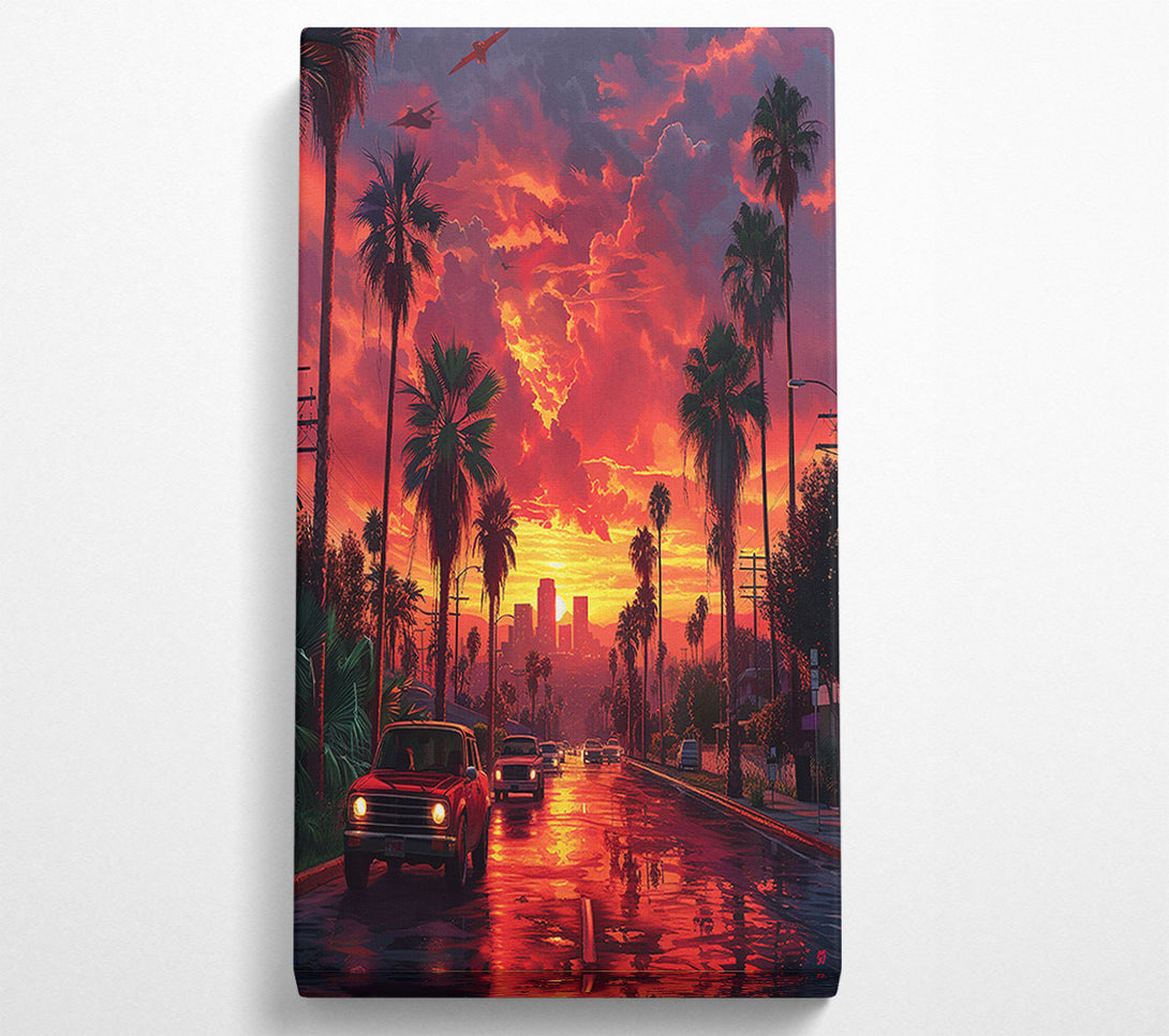  A Canvas Print of City After The Rain Canvas Print