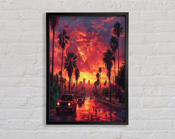 City After The Rain Framed Print