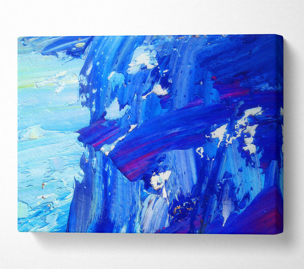  A Canvas Print of Cobalt Abstract Swirls Canvas Wall Art