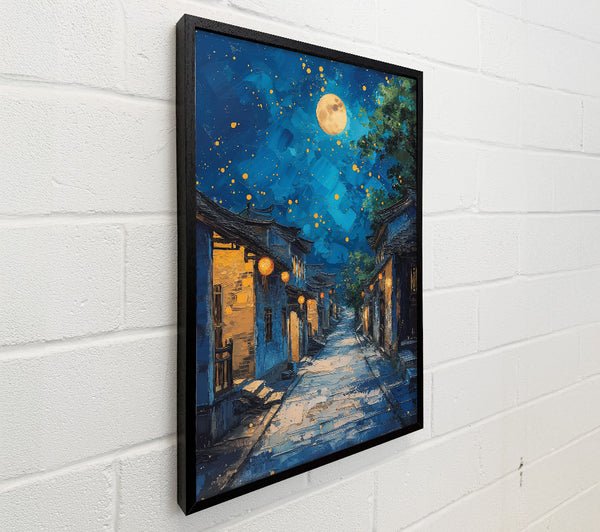 Azure Moonlit Alleyway