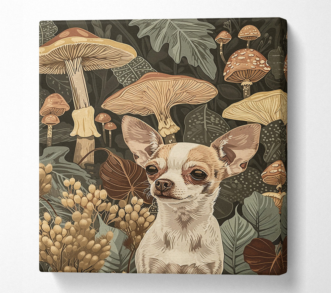  A Canvas Print of Tan Pup In The Woods Canvas Print
