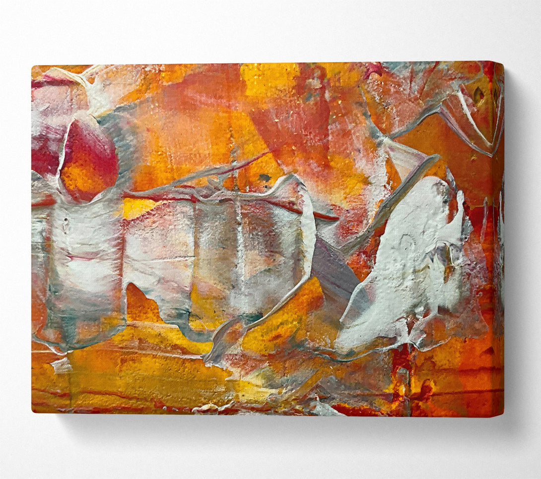 A Canvas Print of Orange Abstract Swirl Canvas Art