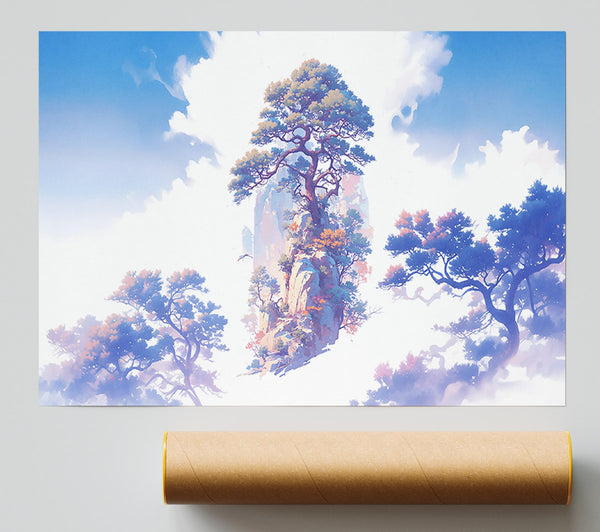 Blue Sky Escarpment Print