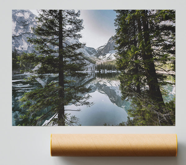 Azure Mountain Reflections Poster