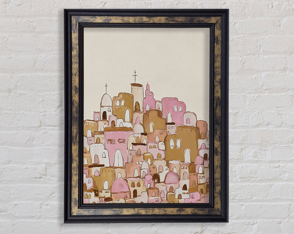 City To The Chapel Framed Print